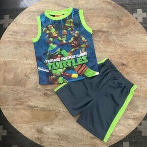 5/$20 NEW 2Pc 2T Boys Teenage Mutant Ninja Turtles Tank & Short Set